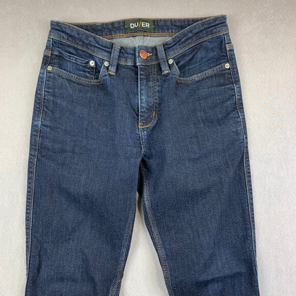 DU/ER Mens Pants 28 Blue Jeans Fireside Fleece Lined L2X Slim Fit Stretch 28x29 - Picture 3 of 15